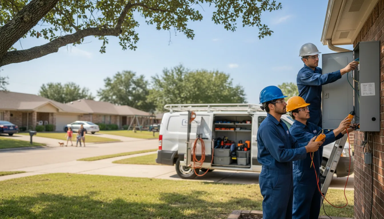 Certified electrician providing emergency electrical services in Edmonson, TX